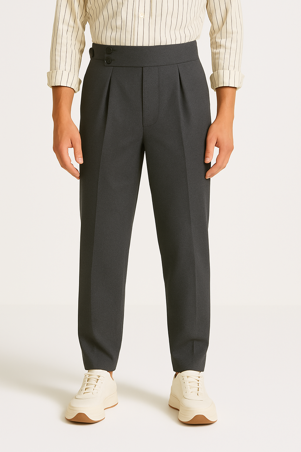 VogeLuxe | Men’s High-Waist Tailored Dress Trousers 2