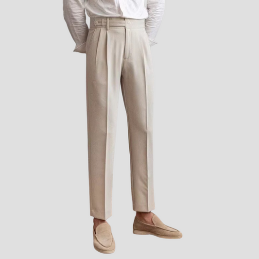 VogeLuxe | Men’s High-Waisted Cropped Dress Trousers 0