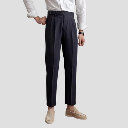 VogeLuxe | Men’s High-Waisted Cropped Dress Trousers 5