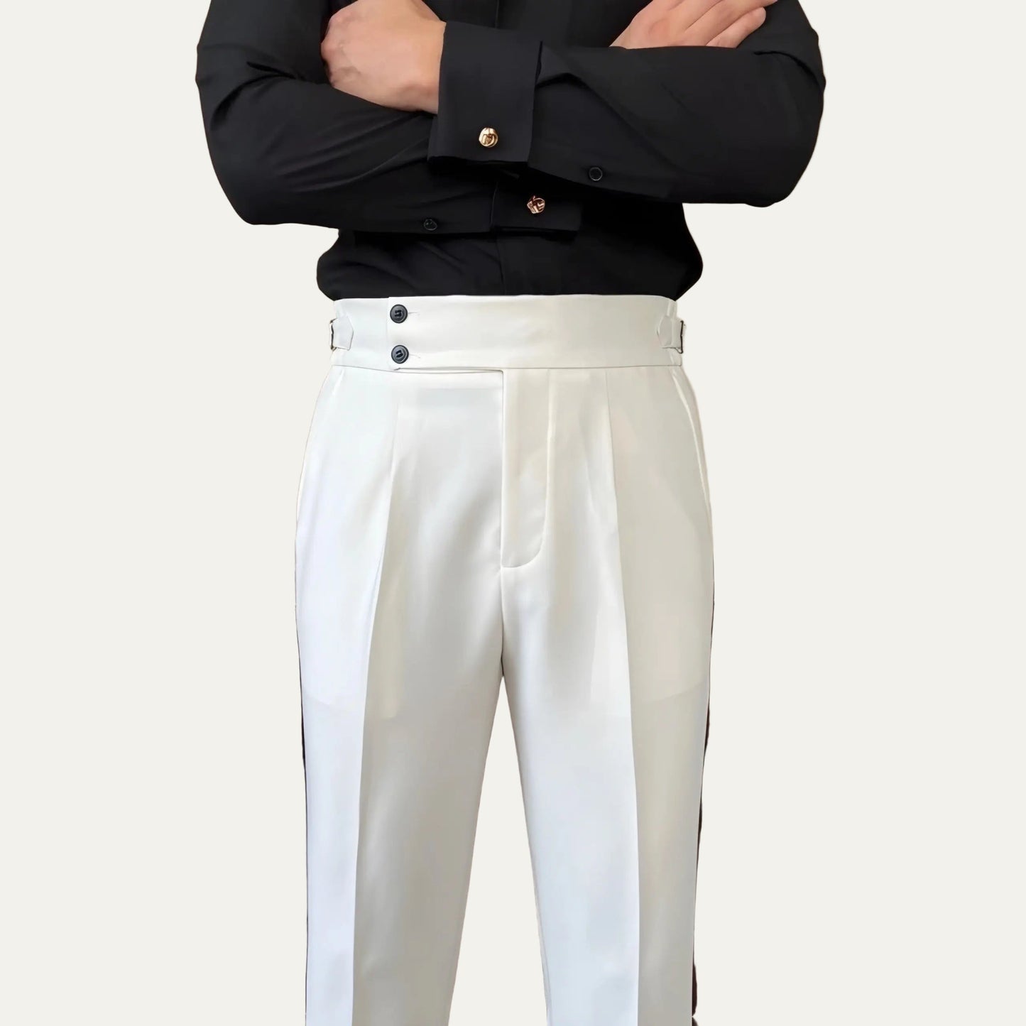 VogeLuxe | Men’s High-Waisted Tailored Pants 3