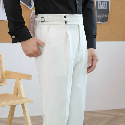 VogeLuxe | Men’s High-Waisted Tailored Pants 4