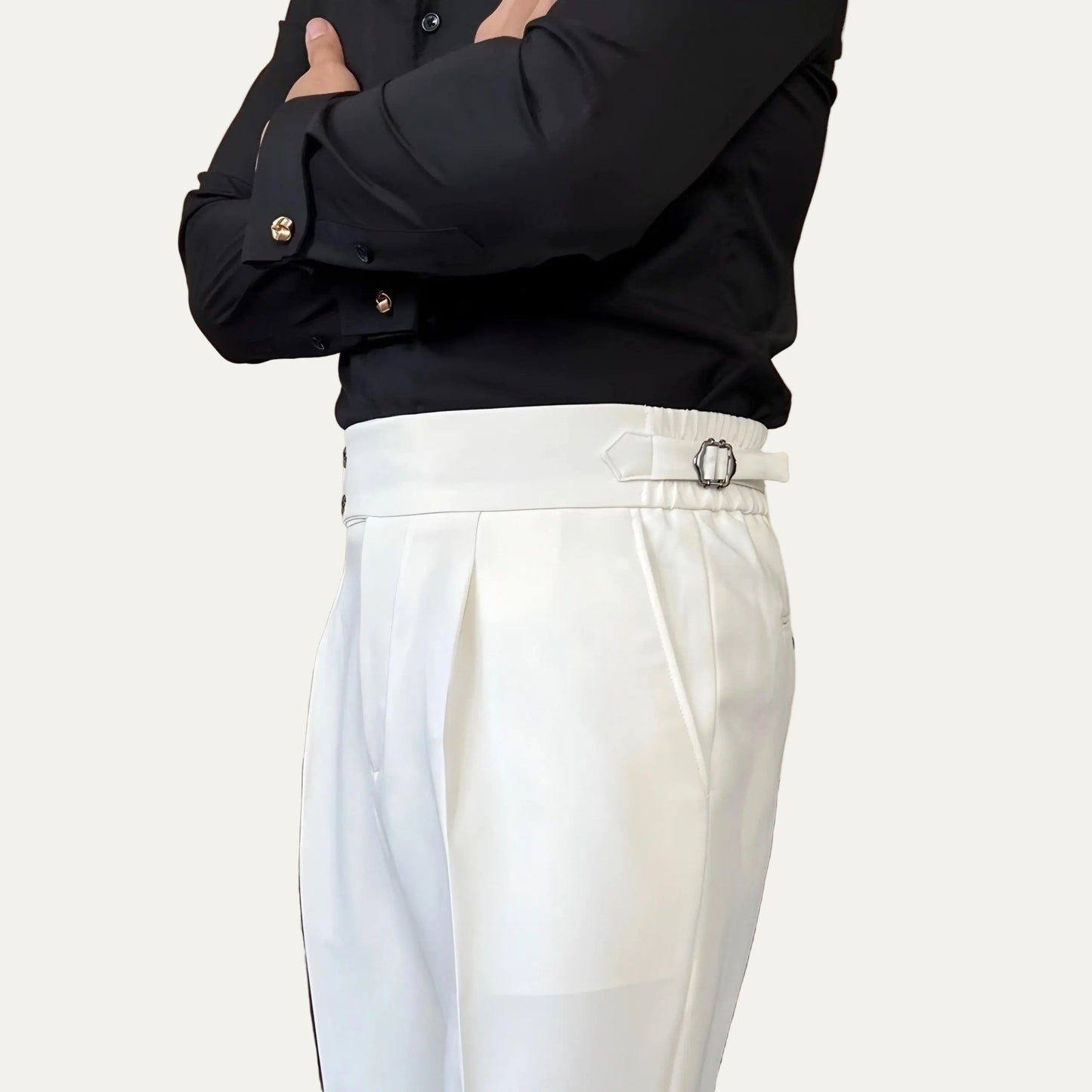 VogeLuxe | Men’s High-Waisted Tailored Pants 7