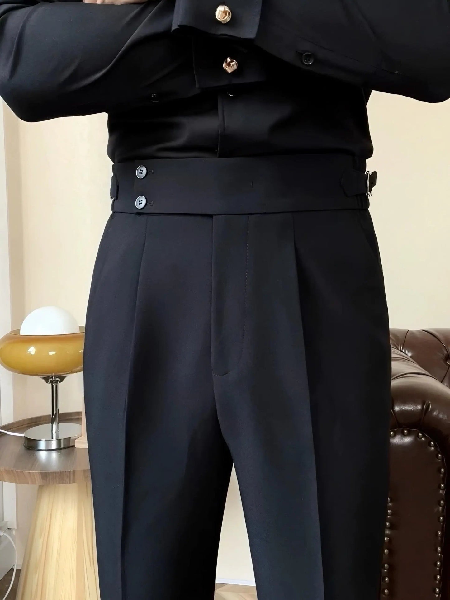 VogeLuxe | Men’s High-Waisted Tailored Pants 8