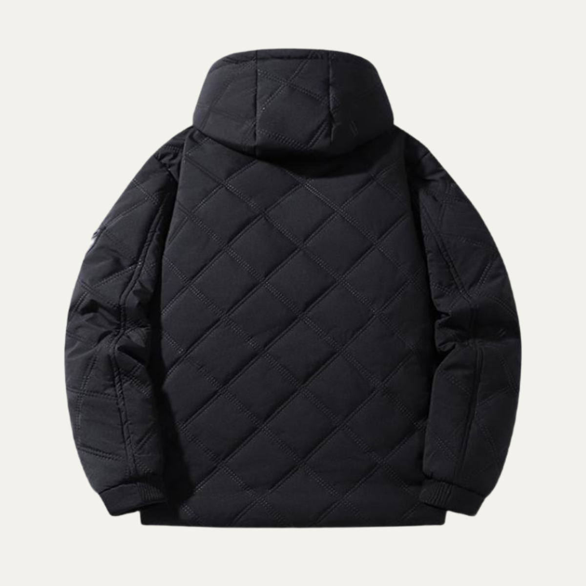 VogeLuxe | Men’s Hooded Quilted Parka with Faux-Fur Lining 1