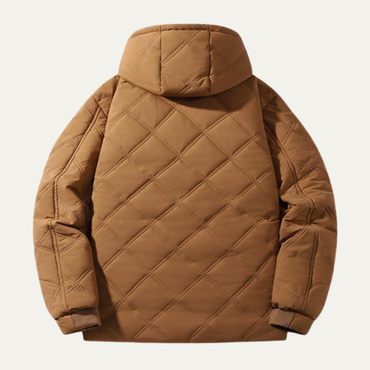 VogeLuxe | Men’s Hooded Quilted Parka with Faux-Fur Lining 3
