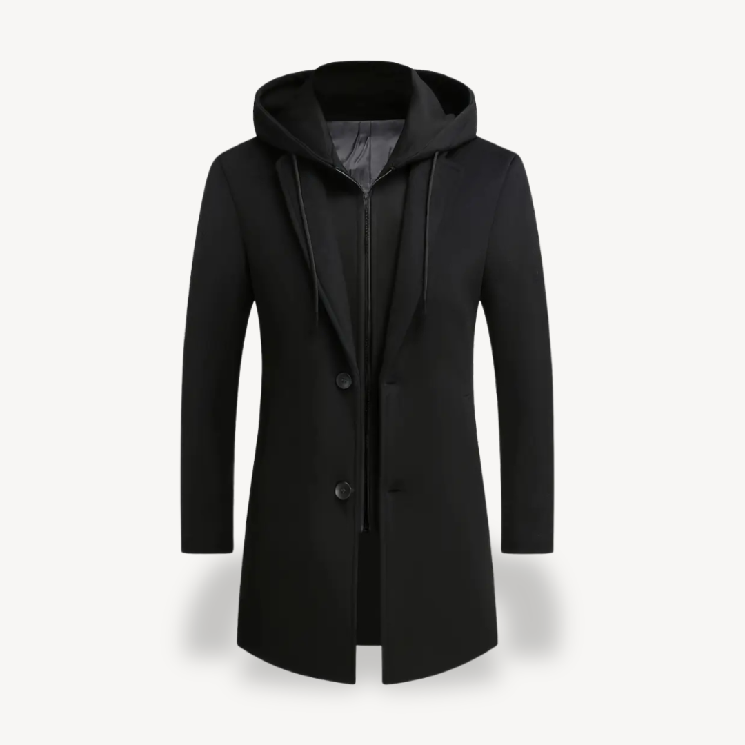 VogeLuxe | Men’s Hybrid Overcoat with Hood 0