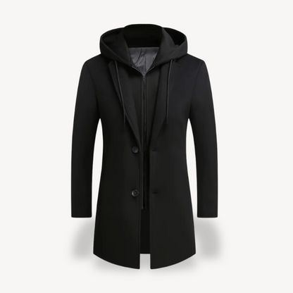 VogeLuxe | Men’s Hybrid Overcoat with Hood 0