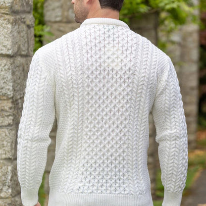 VogeLuxe | Men’s Knit Crewneck Sweater with Cable Knit Details 5