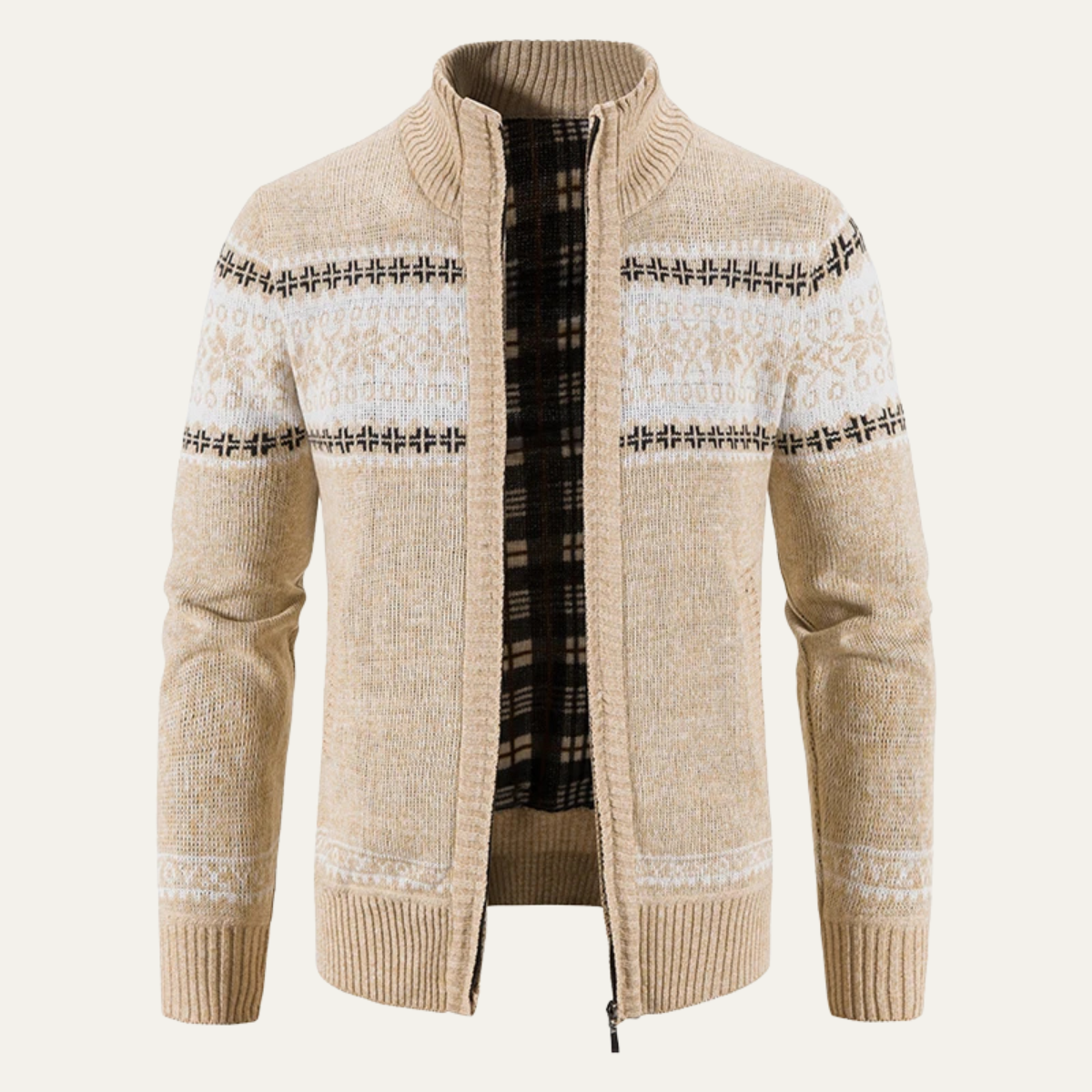 VogeLuxe | Men’s Knitted Zip Front Cardigan 0