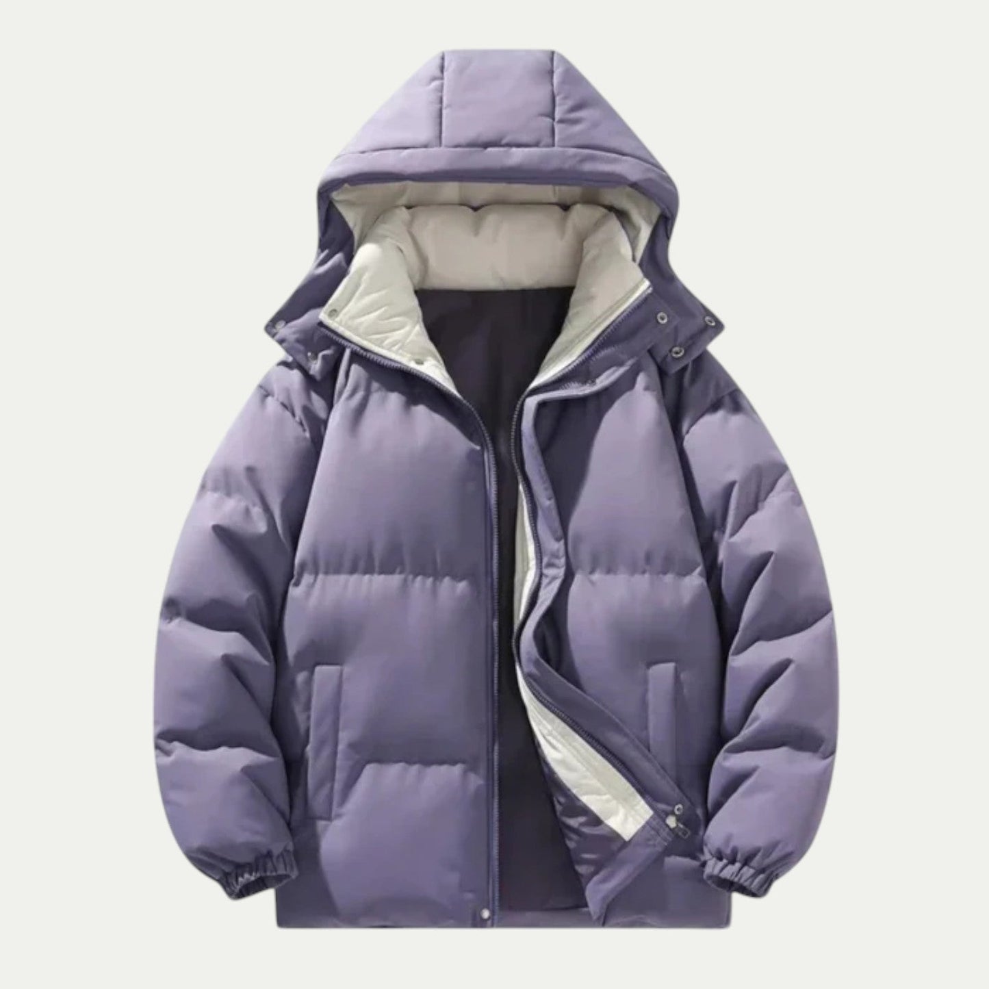 VogeLuxe | Men’s Layered Collar Puffer Jacket 2