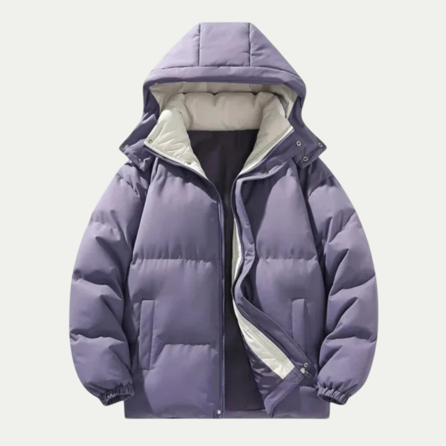 VogeLuxe | Men’s Layered Collar Puffer Jacket 2