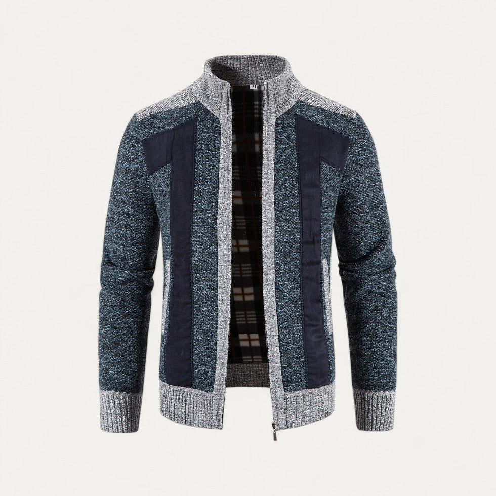 VogeLuxe | Men’s Layered Collar Quilted Puffer Jacket 0