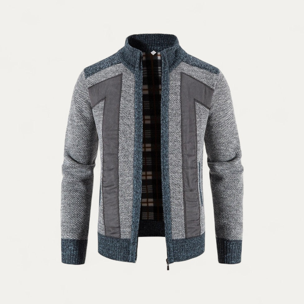 VogeLuxe | Men’s Layered Collar Quilted Puffer Jacket 2