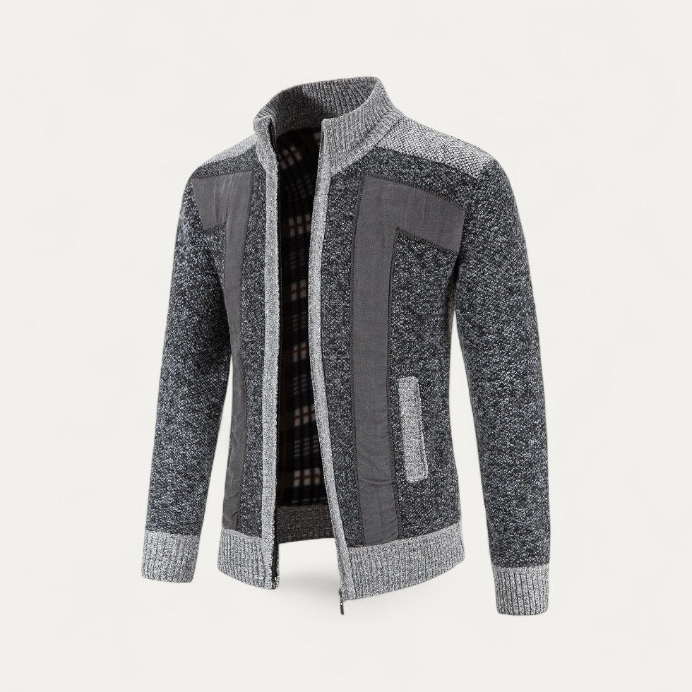 VogeLuxe | Men’s Layered Collar Quilted Puffer Jacket 3