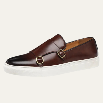 VogeLuxe | Men’s Leather Double Monk Strap Loafer 0