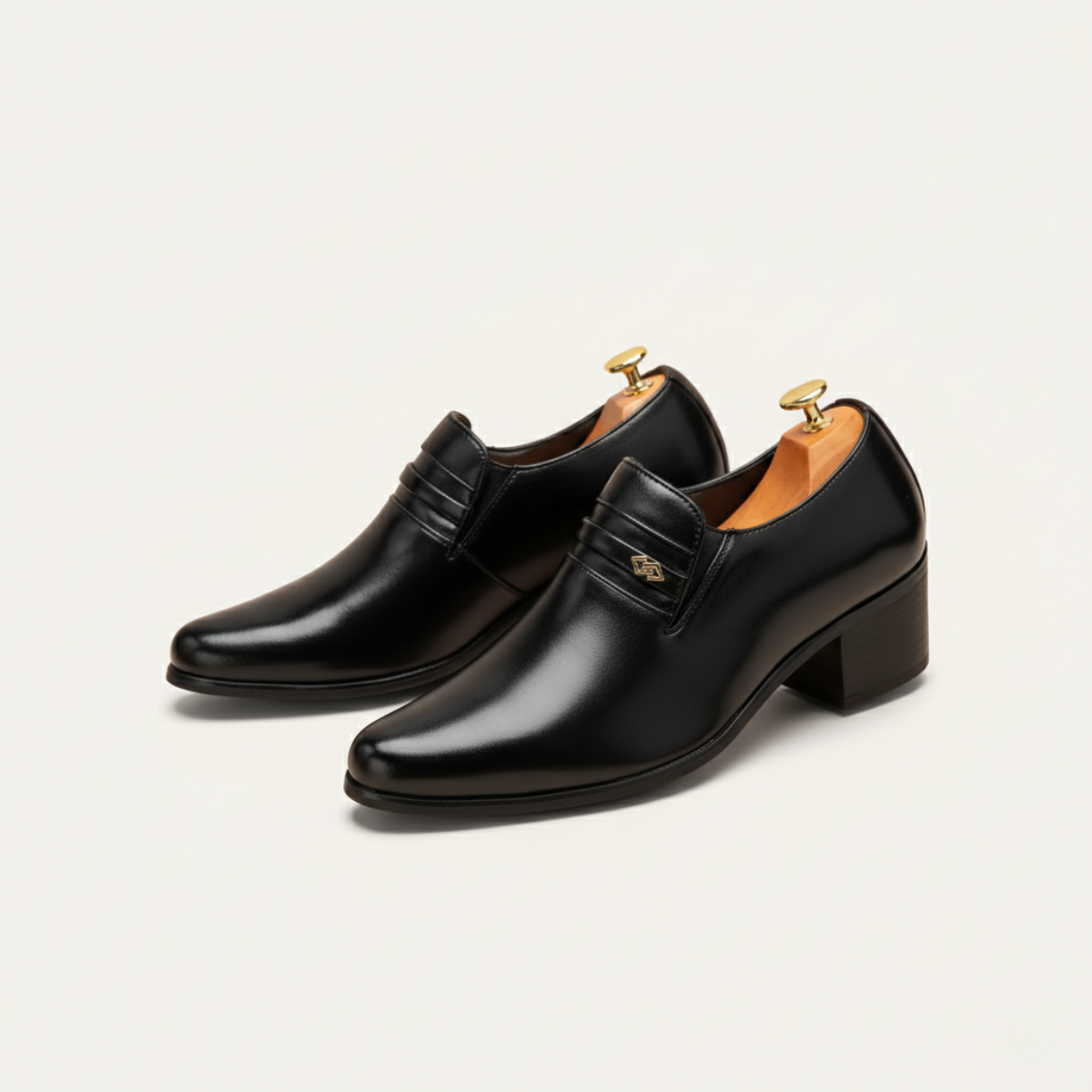 VogeLuxe | Men’s Leather Dress Slip-On Shoe with Decorative Strap 2