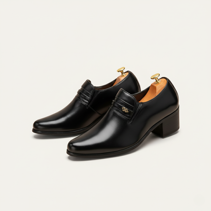 VogeLuxe | Men’s Leather Dress Slip-On Shoe with Decorative Strap 2