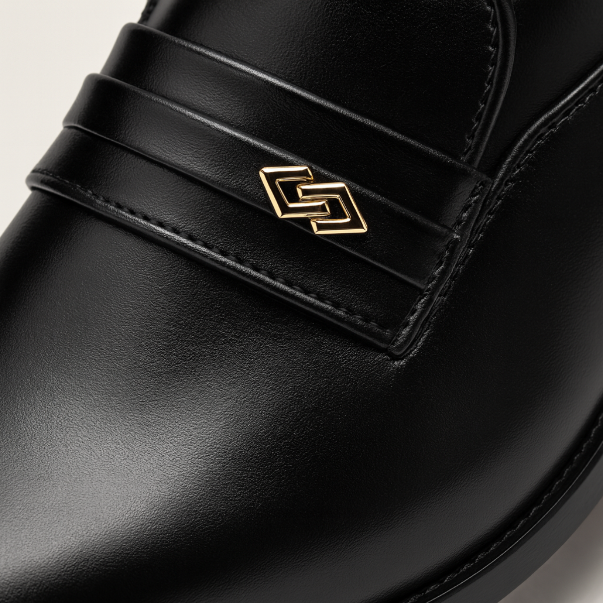 VogeLuxe | Men’s Leather Dress Slip-On Shoe with Decorative Strap 3