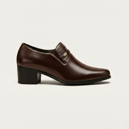 VogeLuxe | Men’s Leather Dress Slip-On Shoe with Decorative Strap 5