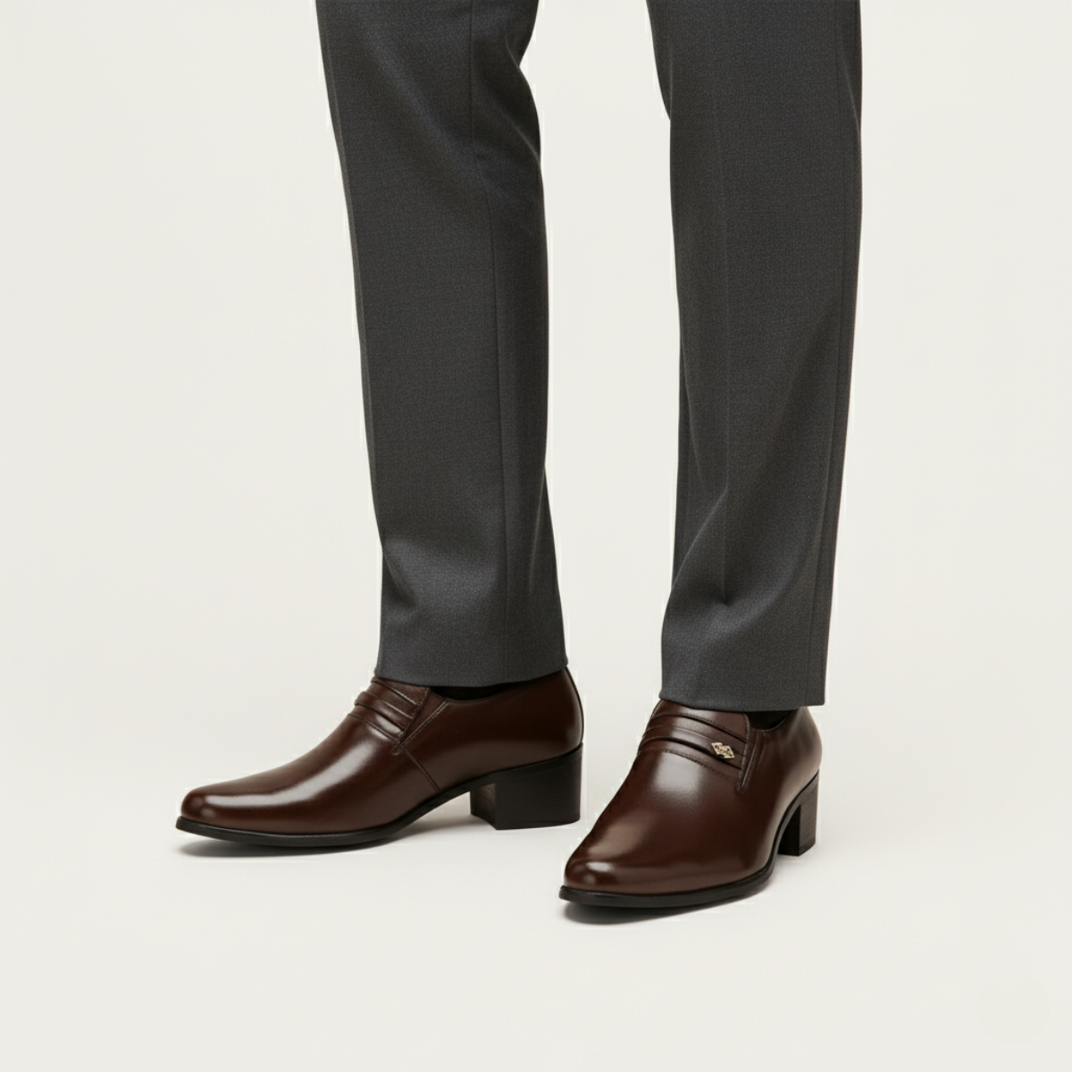 VogeLuxe | Men’s Leather Dress Slip-On Shoe with Decorative Strap 6