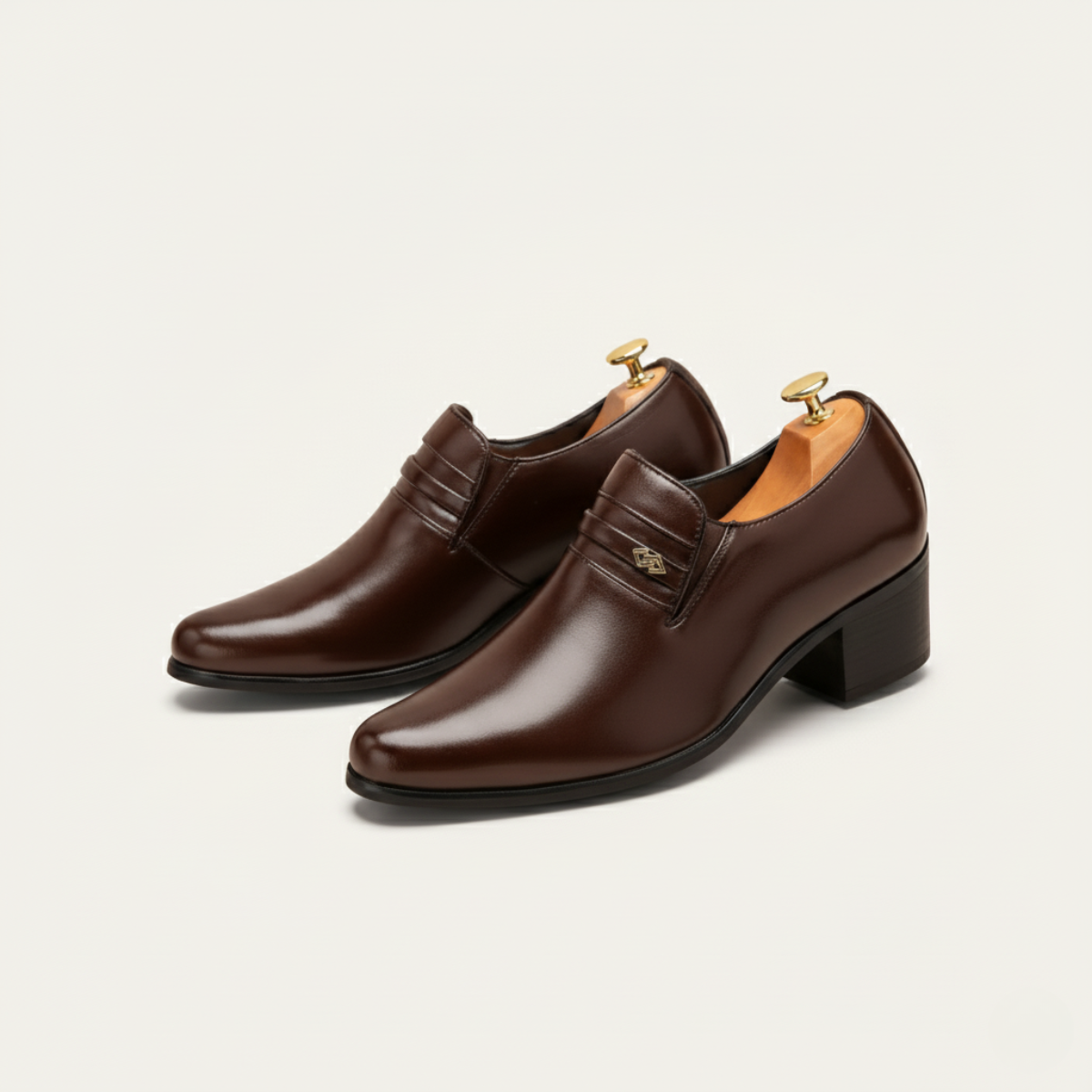 VogeLuxe | Men’s Leather Dress Slip-On Shoe with Decorative Strap 7