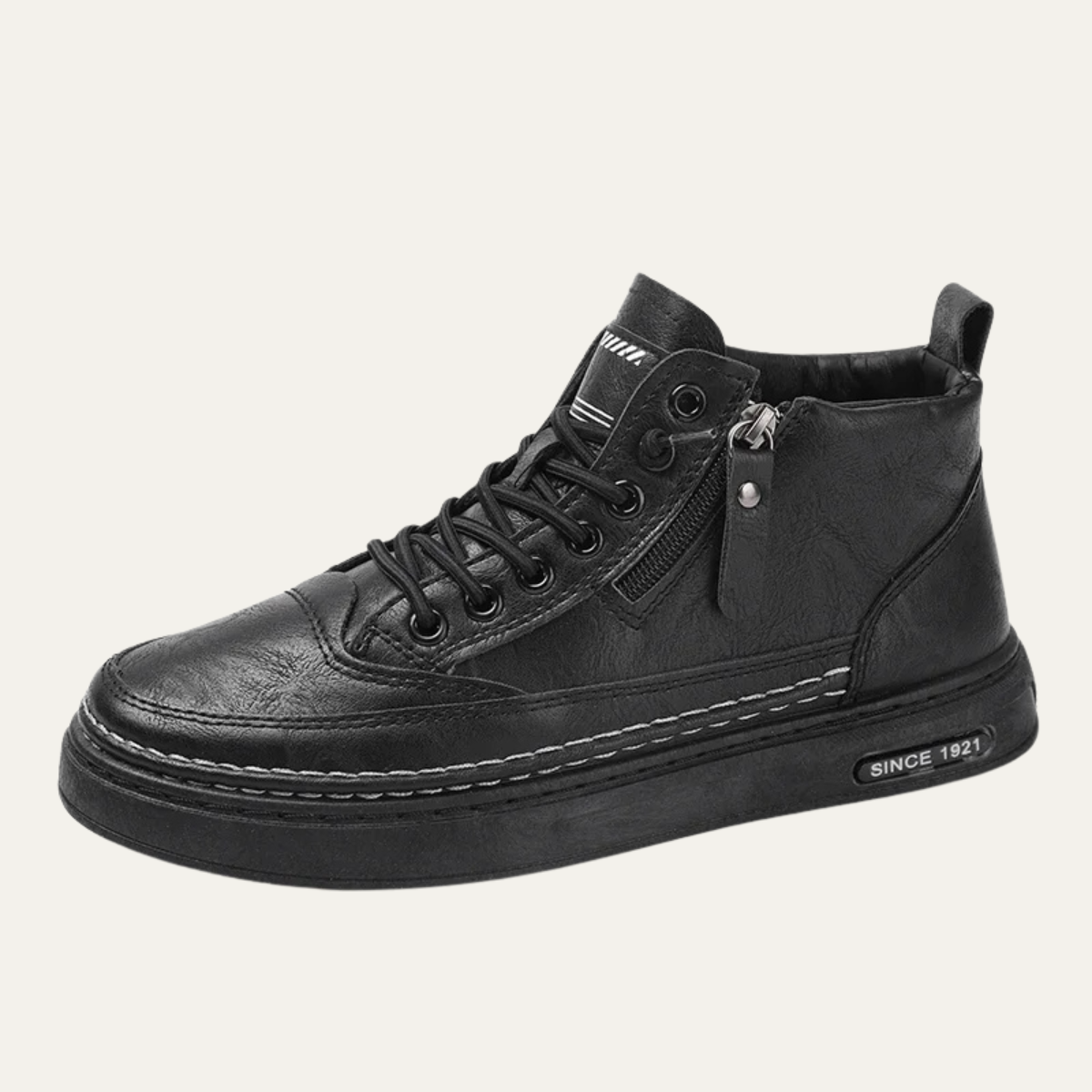 VogeLuxe | Men’s Leather High-Top Sneakers 0