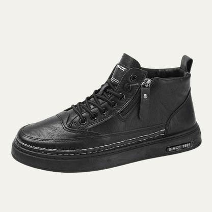 VogeLuxe | Men’s Leather High-Top Sneakers 0
