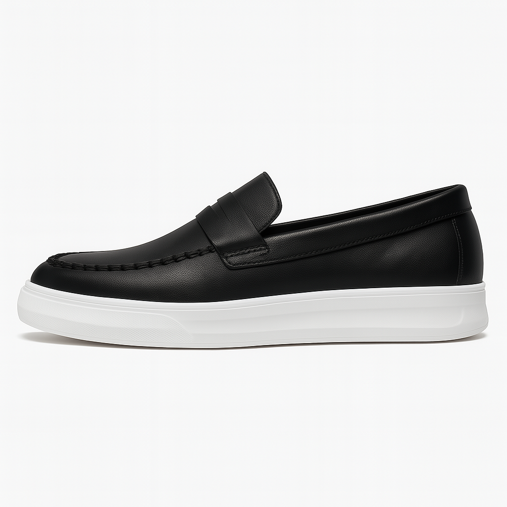 VogeLuxe | Men’s Leather Slip-On Sneakers 1