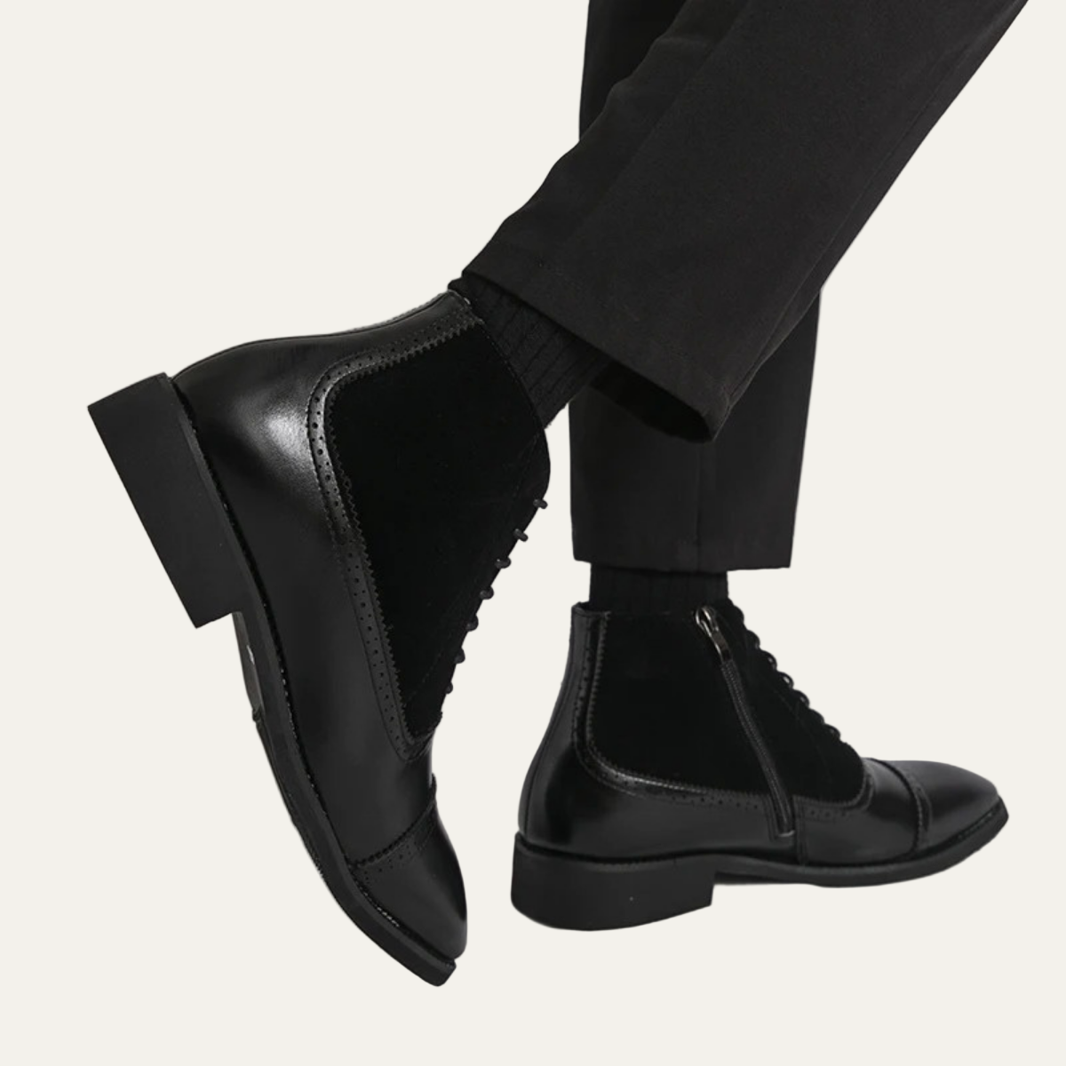 VogeLuxe | Men’s Leather Suede Brogue Boots 6