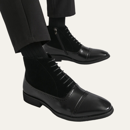 VogeLuxe | Men’s Leather Suede Brogue Boots 8