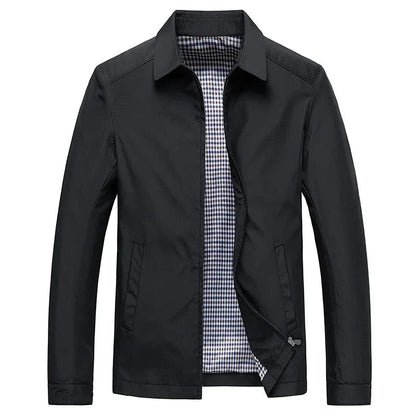 VogeLuxe | Men’s Lightweight Check-Lined Harrington Jacket 0
