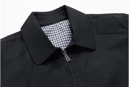 VogeLuxe | Men’s Lightweight Check-Lined Harrington Jacket 5