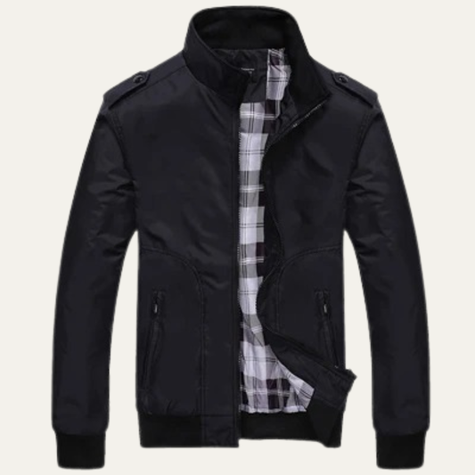 VogeLuxe | Men’s Lightweight Classic Stand Collar Bomber Jacket 0
