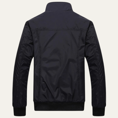 VogeLuxe | Men’s Lightweight Classic Stand Collar Bomber Jacket 2