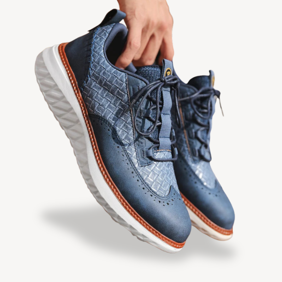 VogeLuxe | Men’s Lightweight Mesh Leather Sneakers 5