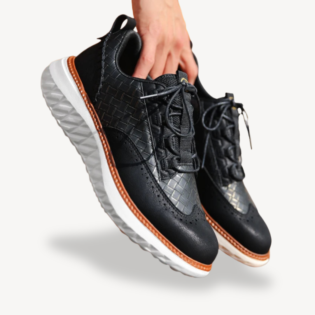 VogeLuxe | Men’s Lightweight Mesh Leather Sneakers 7