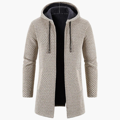 VogeLuxe | Men’s Long-Line Hooded Cardigan 7