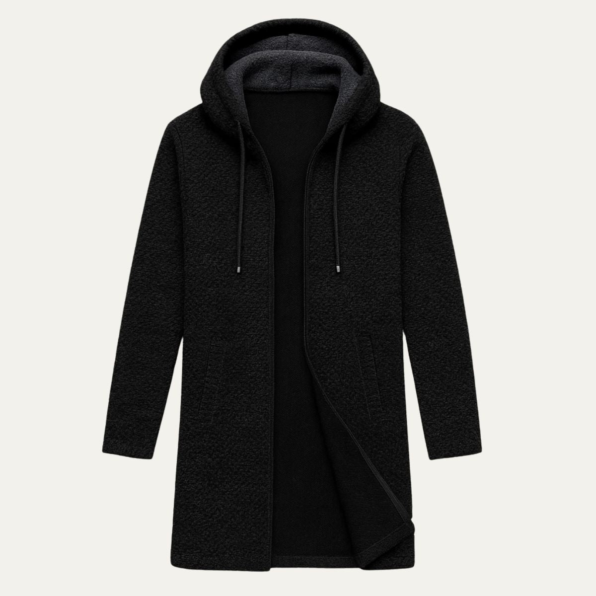 VogeLuxe | Men’s Long-Line Hooded Cardigan 9