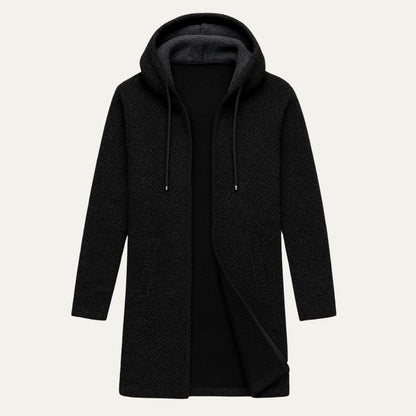 VogeLuxe | Men’s Long-Line Hooded Cardigan 9