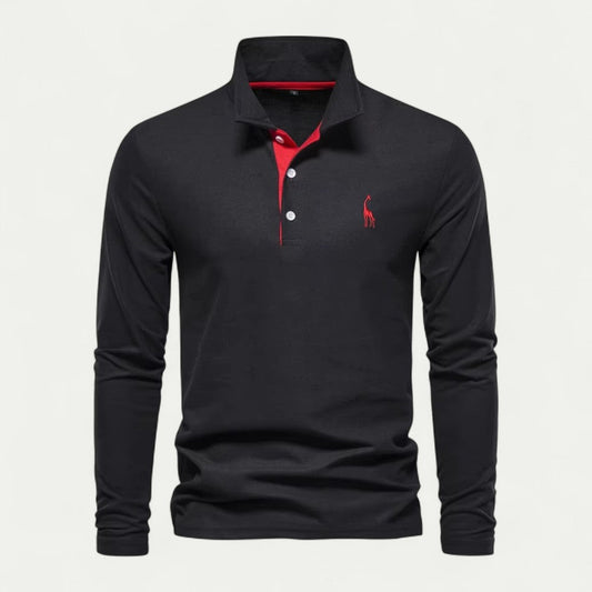 VogeLuxe | Men’s Long-Sleeve Polo Pullover 0