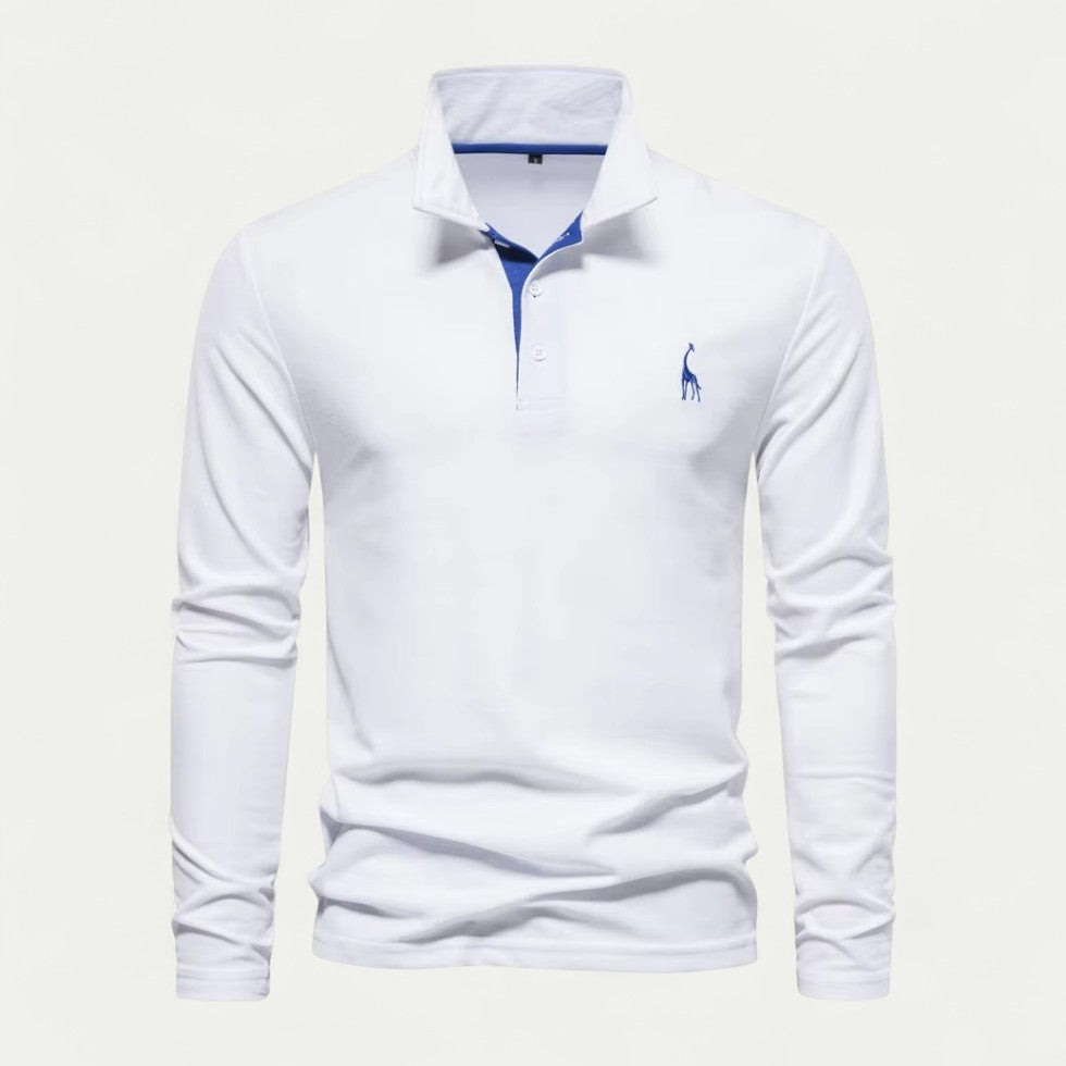 VogeLuxe | Men’s Long-Sleeve Polo Pullover 1