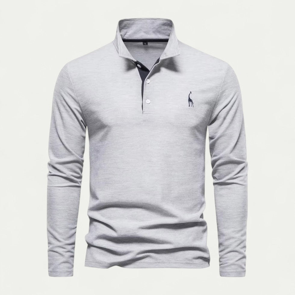 VogeLuxe | Men’s Long-Sleeve Polo Pullover 2