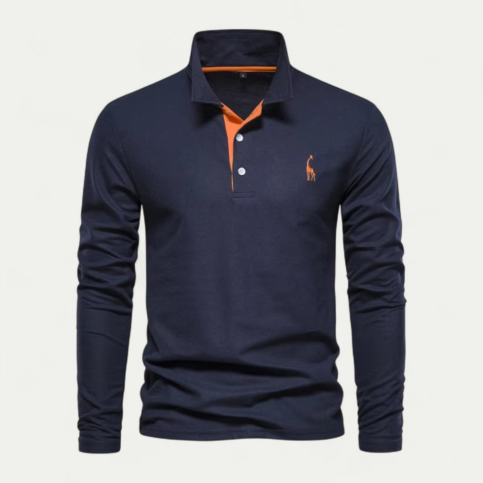 VogeLuxe | Men’s Long-Sleeve Polo Pullover 3