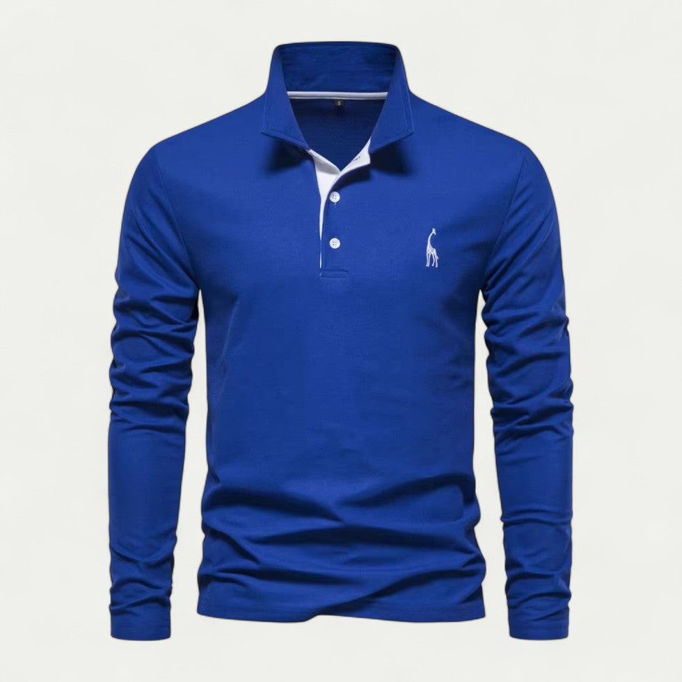 VogeLuxe | Men’s Long-Sleeve Polo Pullover 4