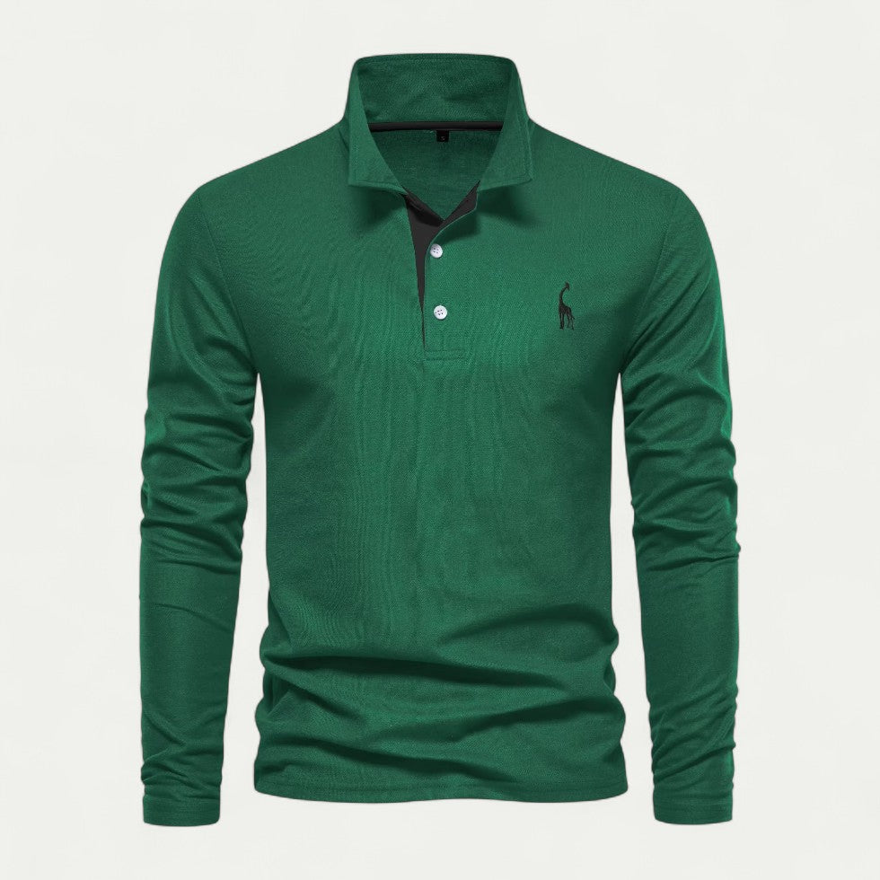 VogeLuxe | Men’s Long-Sleeve Polo Pullover 5