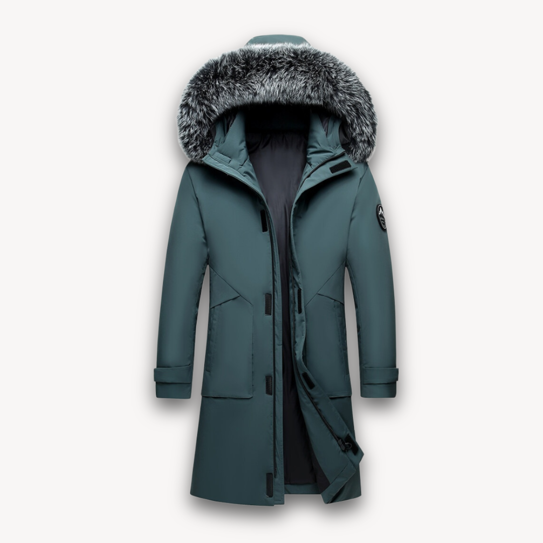 VogeLuxe | Men’s Long Fur Hood Winter Parka 0