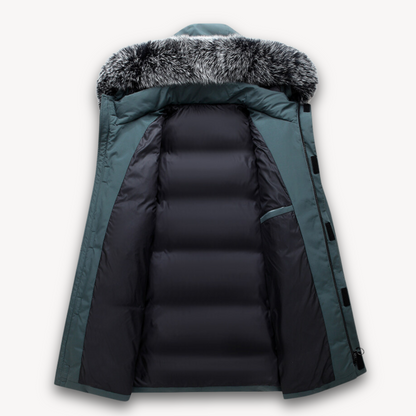 VogeLuxe | Men’s Long Fur Hood Winter Parka 3