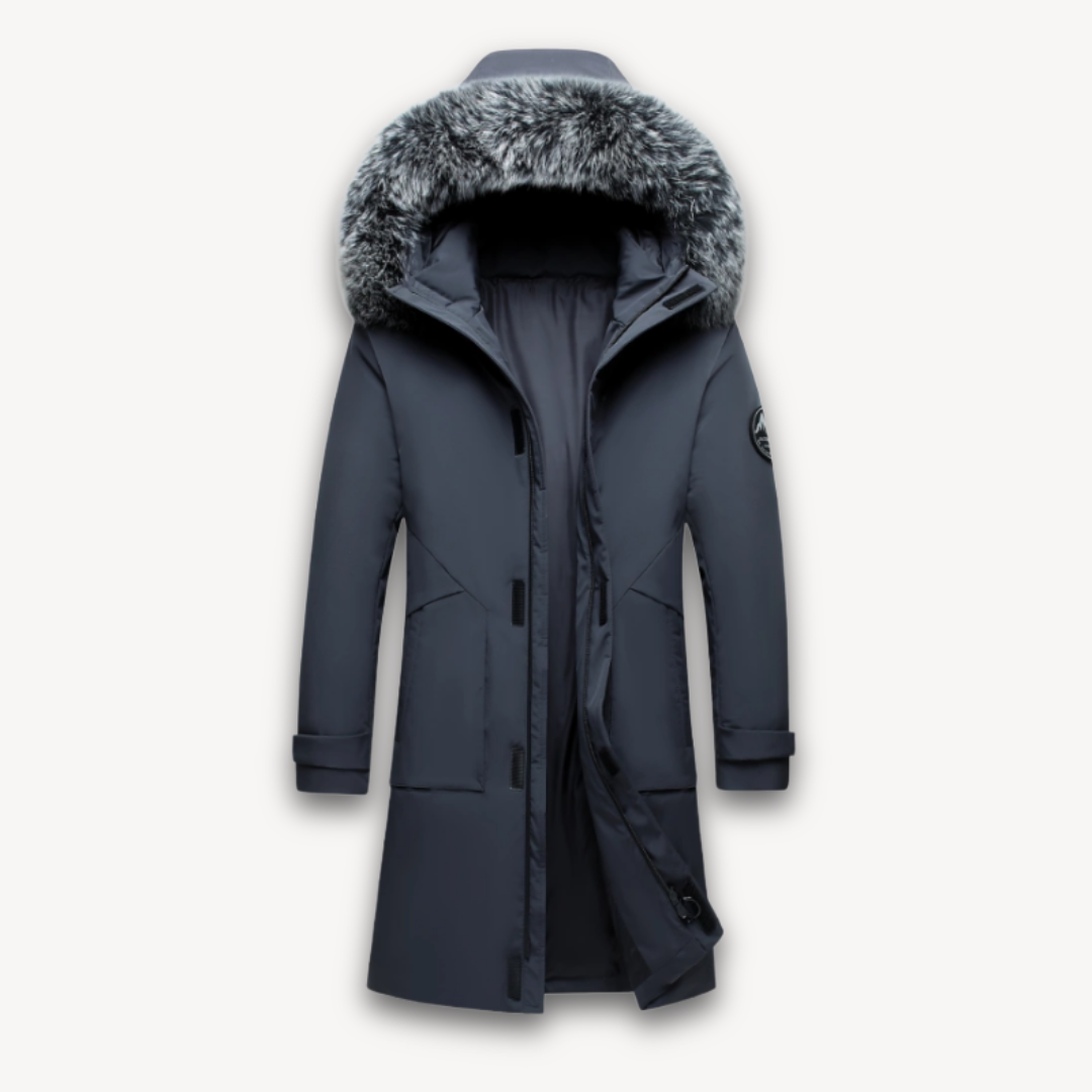 VogeLuxe | Men’s Long Fur Hood Winter Parka 5