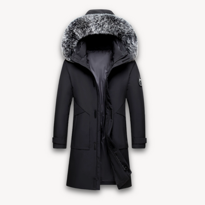 VogeLuxe | Men’s Long Fur Hood Winter Parka 6