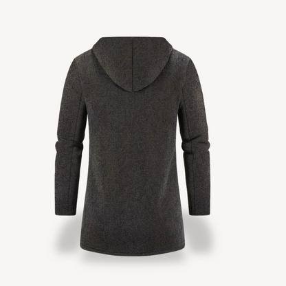 VogeLuxe | Men’s Long Hooded Fleece Coat 3